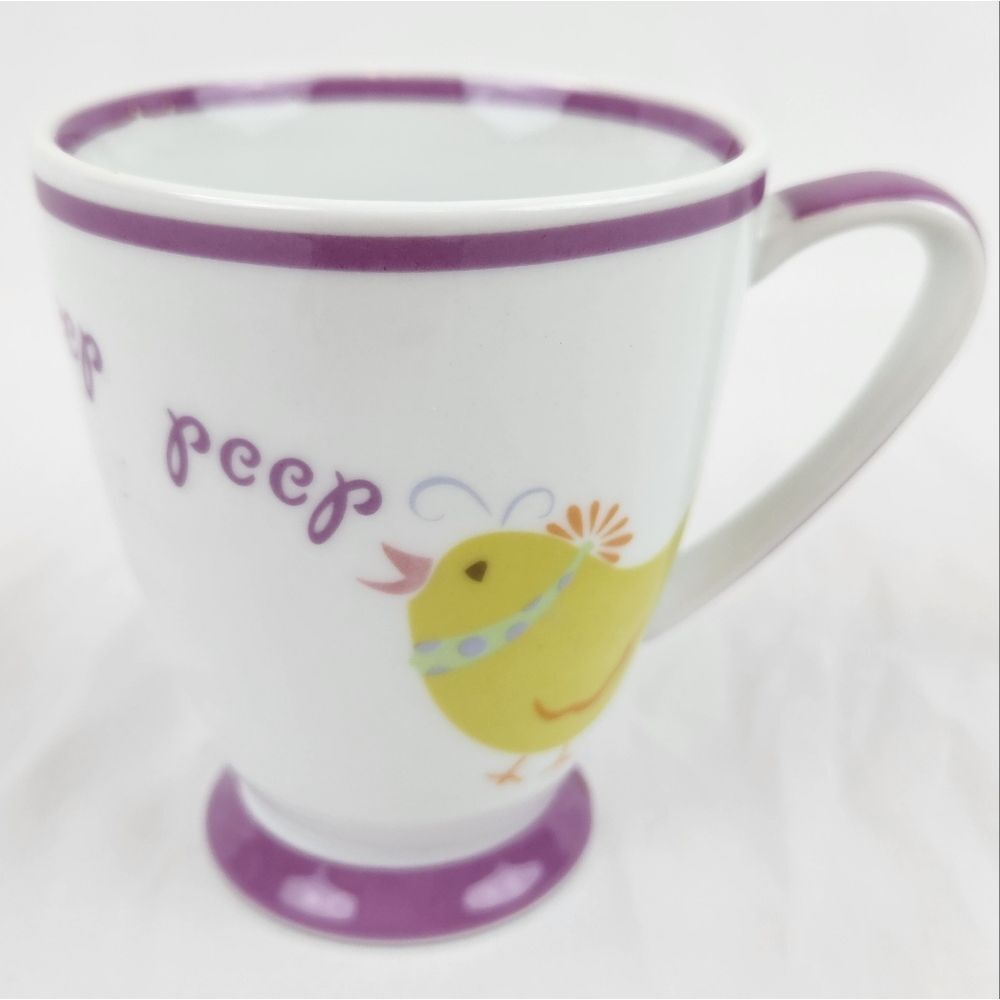 ☕️Starbucks Spring 2007 Easter Chick "Peep" Footed Coffee Mug Cup 7oz